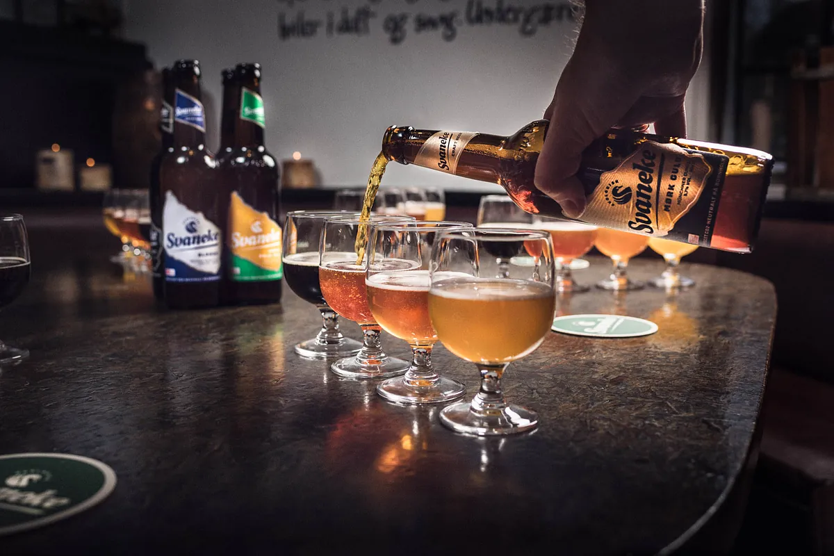 Ølsmagning i Svaneke Bryghus restaurant