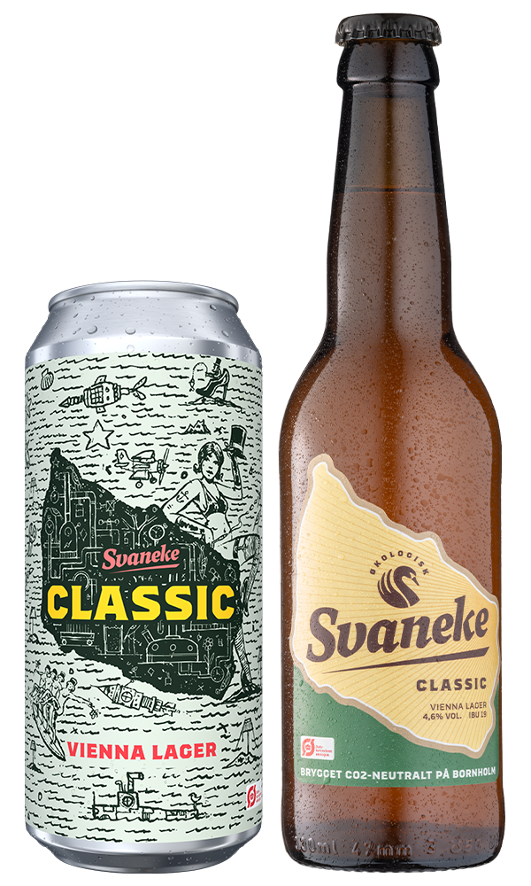 Økologisk Classic Pilsner på flaske og 44cl dåse